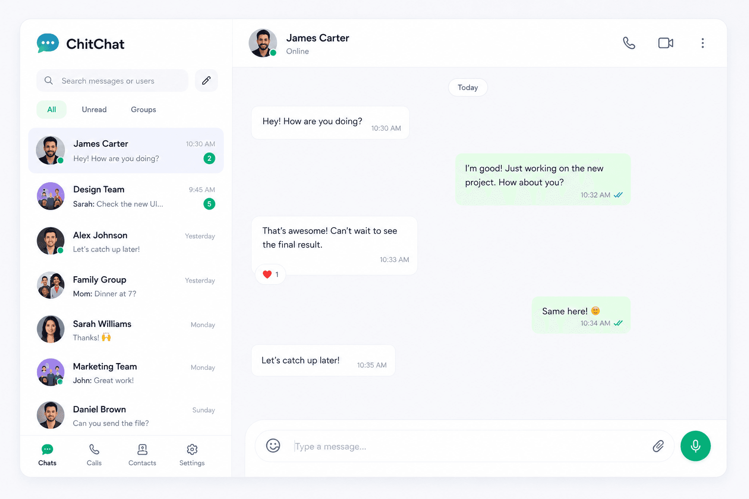 Chatify messaging interface